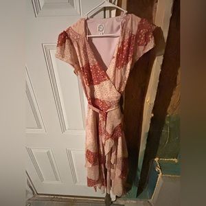 Francesca’s Collection pink Wrap Dress